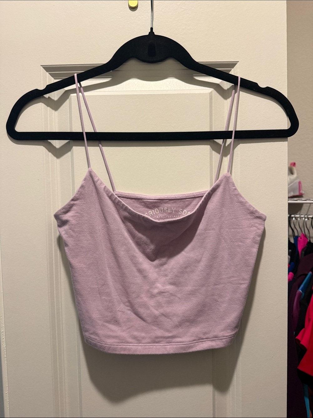 Aeropostale Lilac Spaghetti Strap Cowl Crop Top